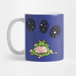 Frog with space balloons Mug